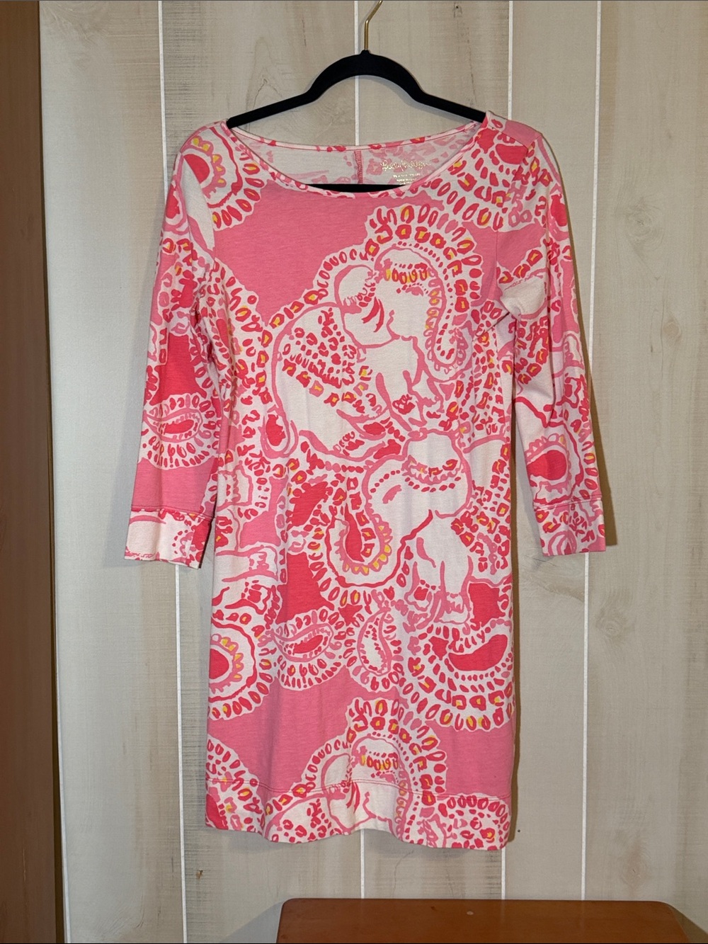 Lilly Pulitzer Pink & Cream Floral Shift Dress